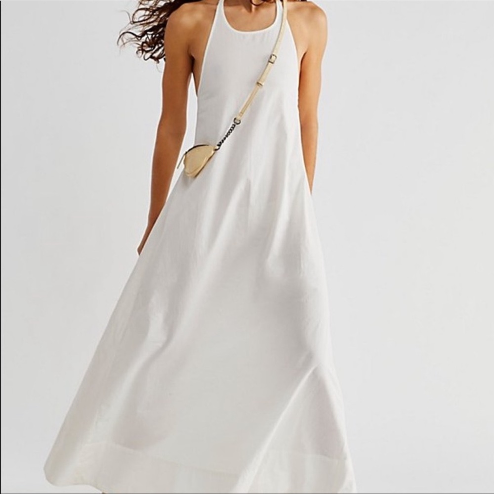 NWOT Free People Beachside Tide Halter Maxi Dress
